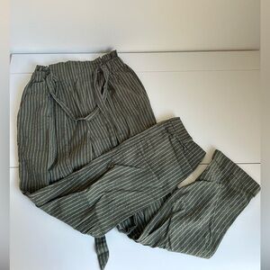 Striped Olive Green Pants